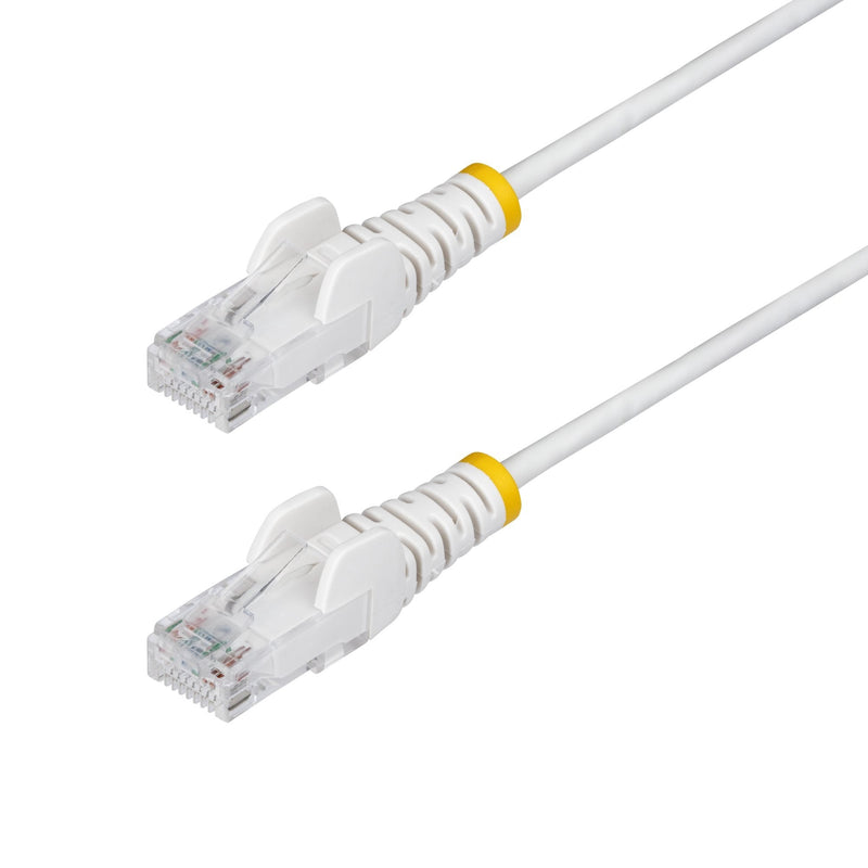 StarTech.com Cable Ethernet CAT.6 Slim 2,5M White - UTP - Cobre Puro - 28AWG - RJ45 - Snagless - Lszh - Probad