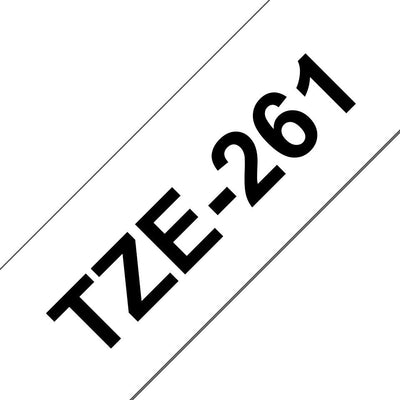 Brother TZE261,NEGRO Sobre White Roll (3,56CM X 7,99M) 1 Bobina(s) Type Laminated P-touch PT-1005, PT-1010, 36 — image 1
