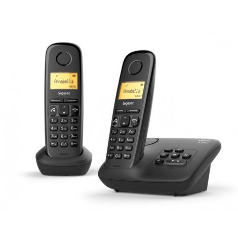 Gigaset a 270A Duo Phone Dect/Analógico Identificador Llamadas Black