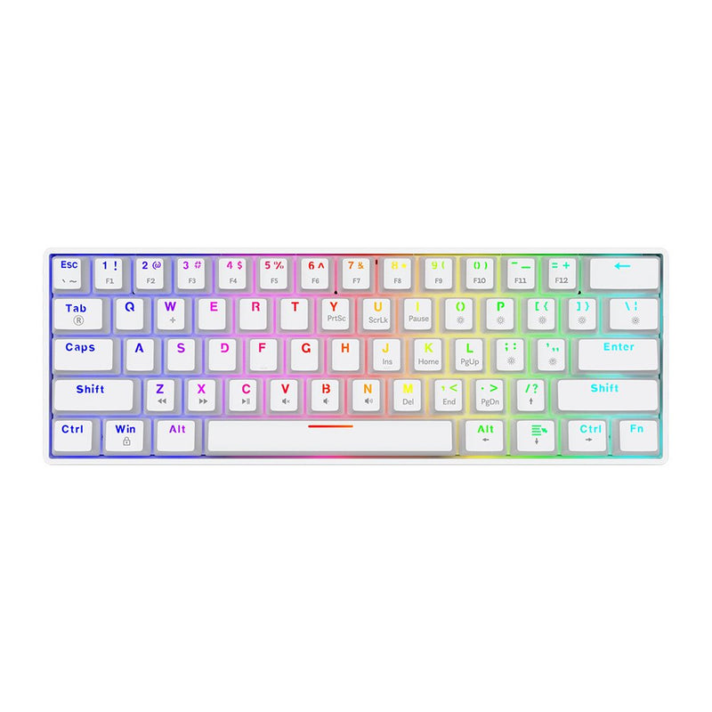 Savio Teclado English Whiteout X2 Azul Set USB QWERTY Blanco