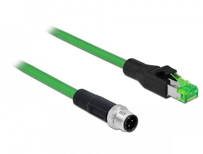 Delock Network Cable M12 4 Pin a RJ45 Male Pvc 2M — image 1