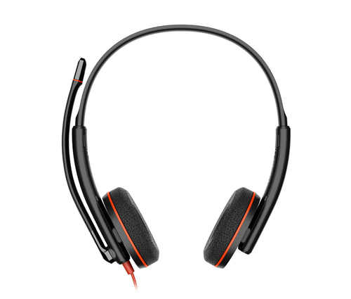 Poly Headphones Stereo Blackwire 3220 USB-C + Adapter USB-C/a — image 1