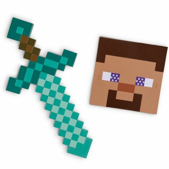 Máscara + Espada Minecraft