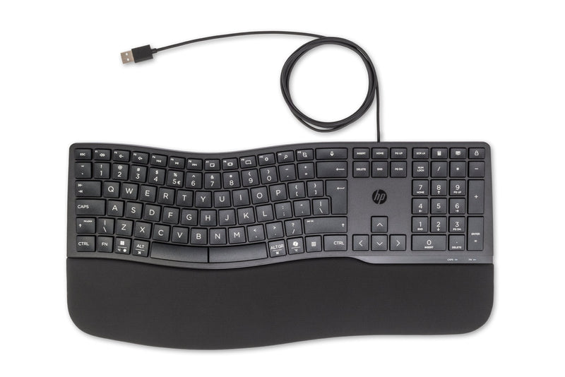 HP 480 Comfort Wired Keyboard Home USB QWERTY English Black
