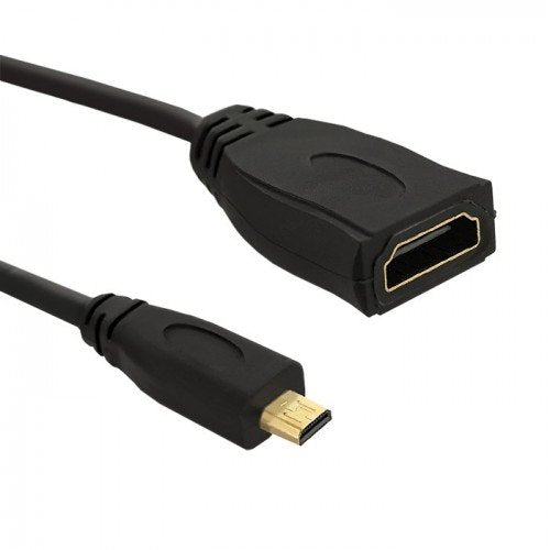 Qoltec Cable 50399 HDMI a Female Micro HDMI D Male 0.2M — image 1