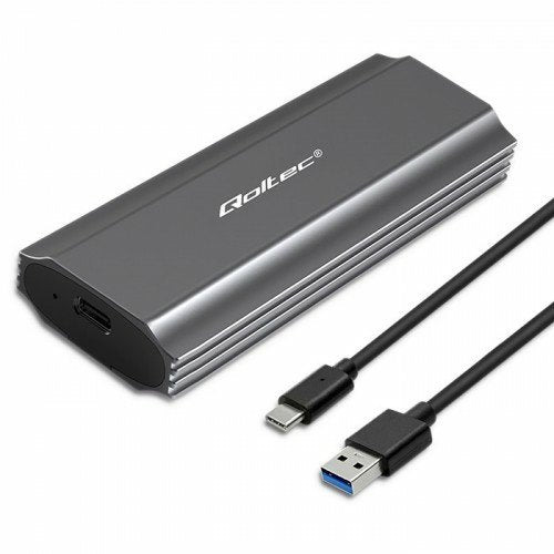 Qoltec 52271 External Enclosure NV2271 M.2 SSD SATA NVMe Usbc 2TB