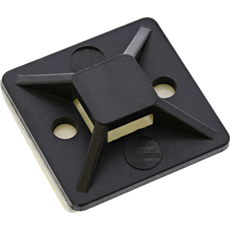 Inline Cable Tie Mounts Adhesive 40X40MM Black 10UDS