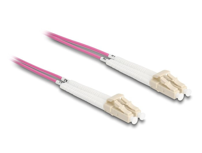 Delock Lwl Cable Lc Duplex a Lc Duplex Multimode OM4 Winkelbar 1M