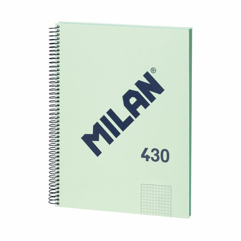 Milan Notebook Espiral Formato A4 Cuadricula 5X5MM - 80 Hojas 95 Gr/M2 - Microperforado, 4 Taladros - Colour G