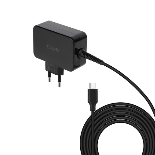 TooQ Charger Laptop GaN USB-C/Pd 65W - Cable 1.80M - Black — image 1