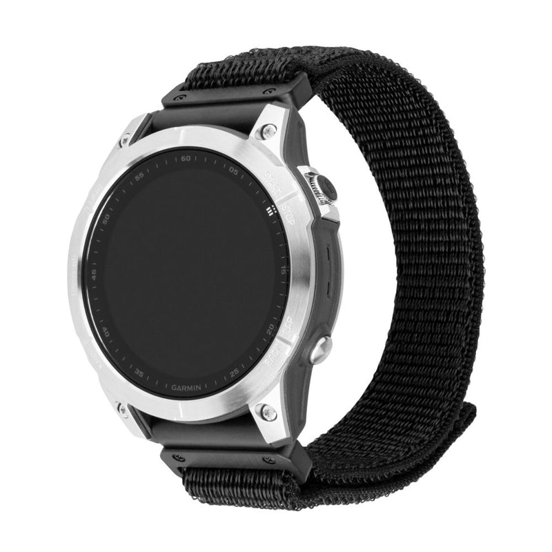 Fixed Nylon Sporty Strap For Garmin Quickfit 26MM, Black