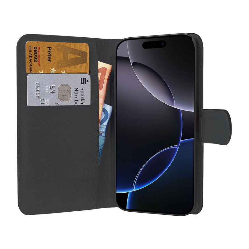Pedea Book Cover Classic Fr Apple Iphone 16 Pro Max. Black