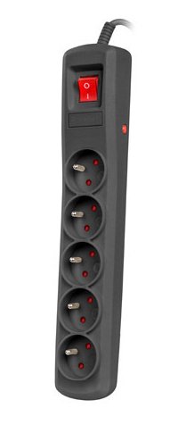 Natec Power Strip Protector Sobretensión Bercy 400 1,5M 5 Sockets Francesas Black — image 1