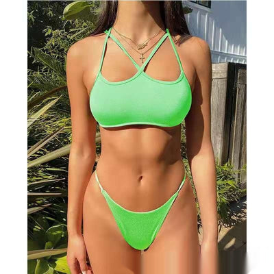 New Solid Color Two Piece Womens Swimsuit Multi Color Bikini