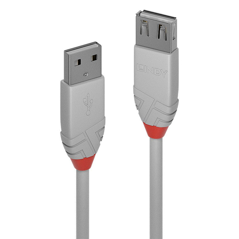 Lindy 36715 USB Cable 5M USB 2.0 USB a Grey Alargo