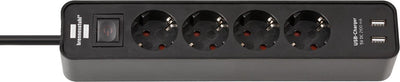 Brennenstuhl Ecolor Base Múltiple 1,5M 4 Salidas AC Indoor Black — image 1