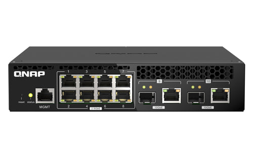 QNAP QSW-M2108R-2C (8 X 2,5 GbE, 2 X 10 GbE RJ45 / Sfp + ) — image 1