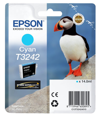Epson Genuine Ink T3242 Cyan 14ML, Puffin, Surecolor SC-P400 — image 1