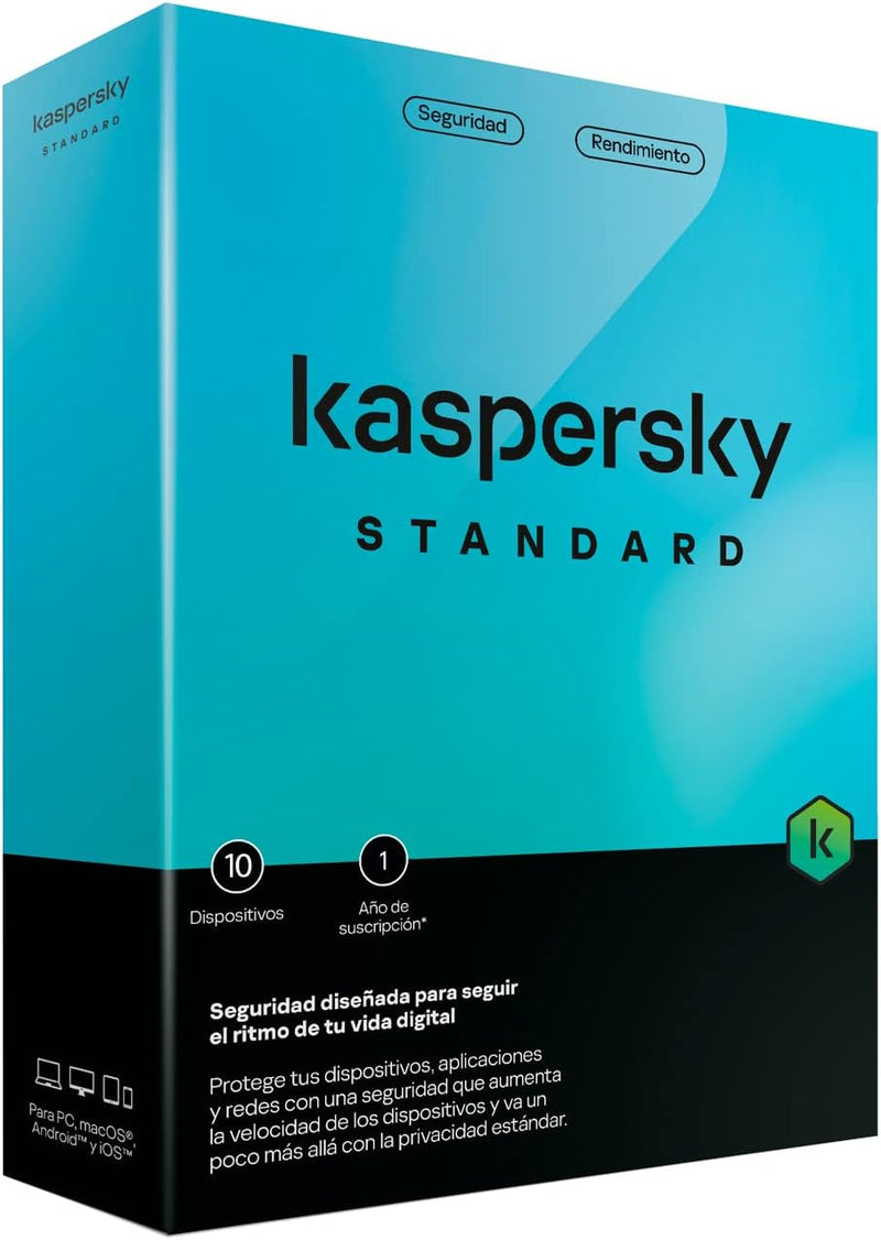 Kaspersky Antivirus Standard 10 Dispositivos 1 Year