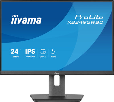 Iiyama Monitor Prolite XB2495WSC-B1 24 Black Matte Wuxga, Ips, Hdmi, Usb-c, USB Hub 100HZ Panel XB2495WSC-B1 — image 1