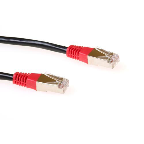 Black 10 Meter Lszh F UTP CAT.5E Patch Cable Cross With RJ45 Connectors