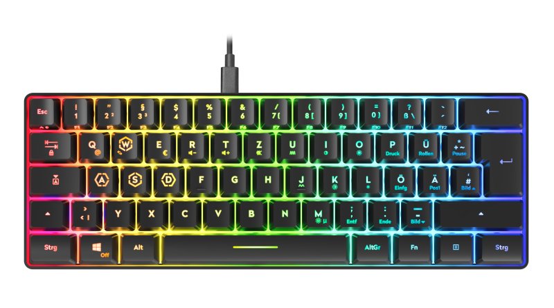 Speedlink Gaming Keyboard Letos Rgb. 60% Keyboard. Black Retail