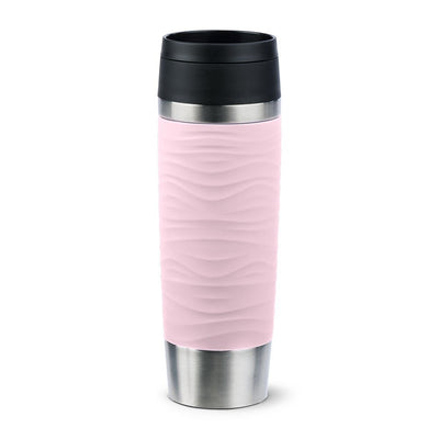 Emsa Mug Thermal Travel Mug Waves Large Pink Claro/Steel Inoxidable, 0,5 Litros N2022700 — image 1