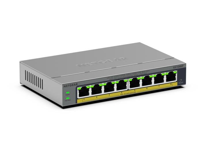 NETGEAR GS108EP Gestionado L2/L3 Gigabit Ethernet (10/100/1000) Grey