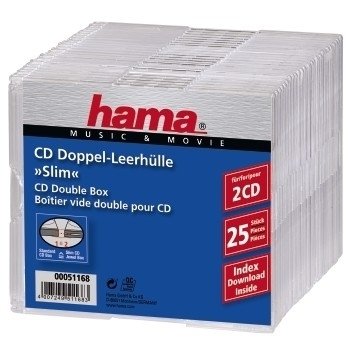 Case For Drives Cd 2 Drives Transparent 25 Estuches