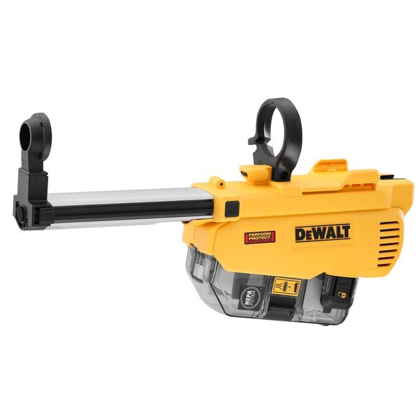 Dewalt Aspiración Polvo DWH205DH, Drill Percutor DCH263, Estación Succión Yellow Powerful Filter Hepa DWH205DH