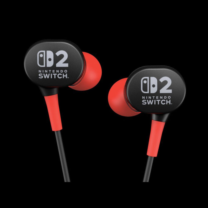 Powera Headphones Wired Earbuds For Nintendo Switch 2 Alámbrico Dentro Or Ído Set Black Red