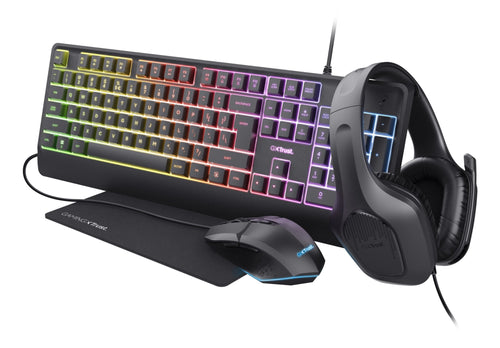 Trust Keyboard + Mouse GXT792 Quadrox/4-IN-1 Bundle Eng 25155 — image 1