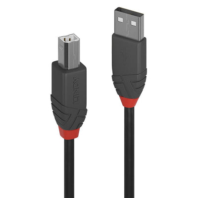 Lindy 36670 USB Cable 0,2M 2.0 USB a USB B Black Grey — image 1