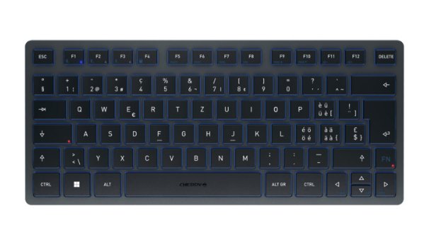 Cherry KW7100 Wireless Mini Keyboard Ch Tkl 75% Blaugrau