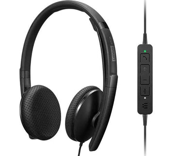 Lenovo Headphone Oreja Cableado USB-C Black Certificado Zoom — image 1