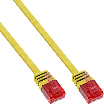 Inline Flat Ultraslim Network Cable U/UTP CAT.6 Gigabit Ready Yellow 3M — image 1