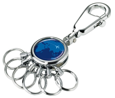 Troika Keyring Around The World Anilla Blue Silver — image 1