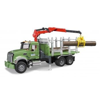 Bruder Camión Forestal Mack Granito With Grua And Troncos 02824 — image 1