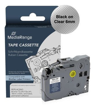 Mediarange Tape Labeller Brother TZ-111/TZE-111 6MM, 8M Sw — image 1
