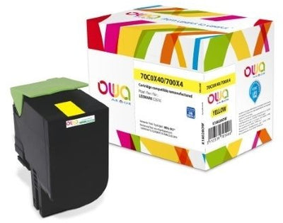 Toner Compatible Owa Lexmark 70C0X40 / 70C2XYE / 700X4 Yellow — image 1