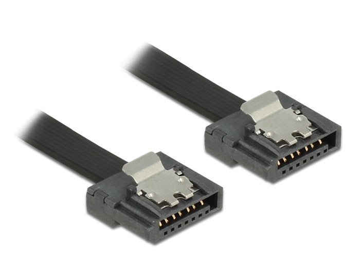 Delock Cable Metallic Black SATA Flexi 6GB/S 10CM