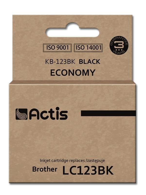 Actis Ink KB-123BK (reemplazo Brother LC123BK / LC121BK - Standard - 15ML - Black