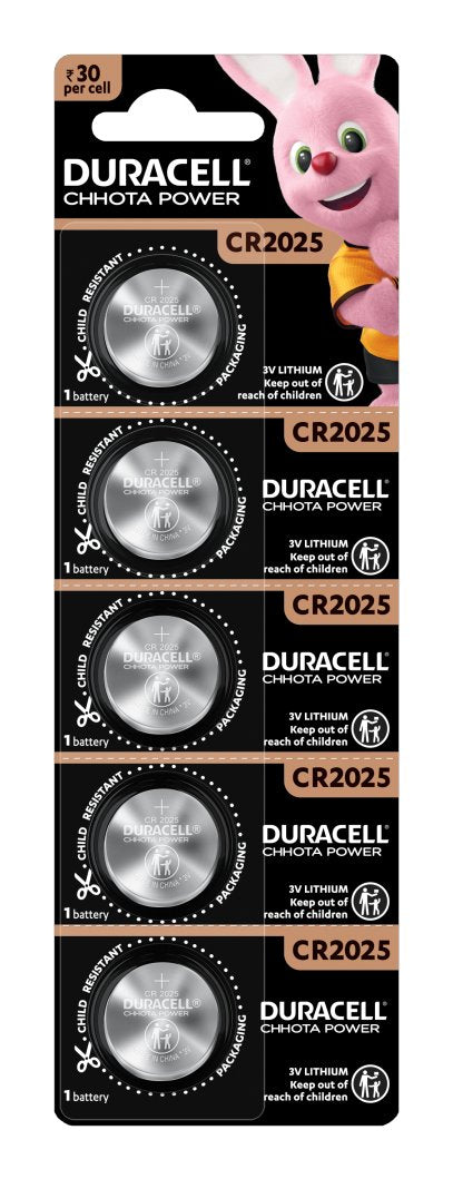 Duracell Battery Button Litio CR2025 3V BLISTER*5