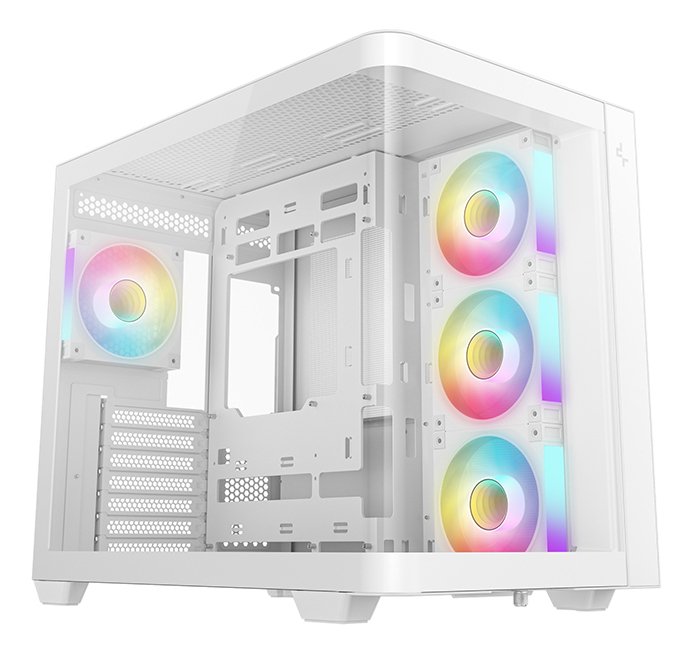 Deepcool PC Case CG530U 4F Wh White Gebogene Glasvitrine) R-CG530U-WHAGA4-G