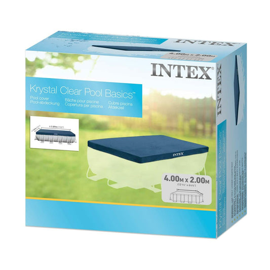 Intex Swimming Pool Cover Intex 28037 4 X 2 M Blue Navy Blue
