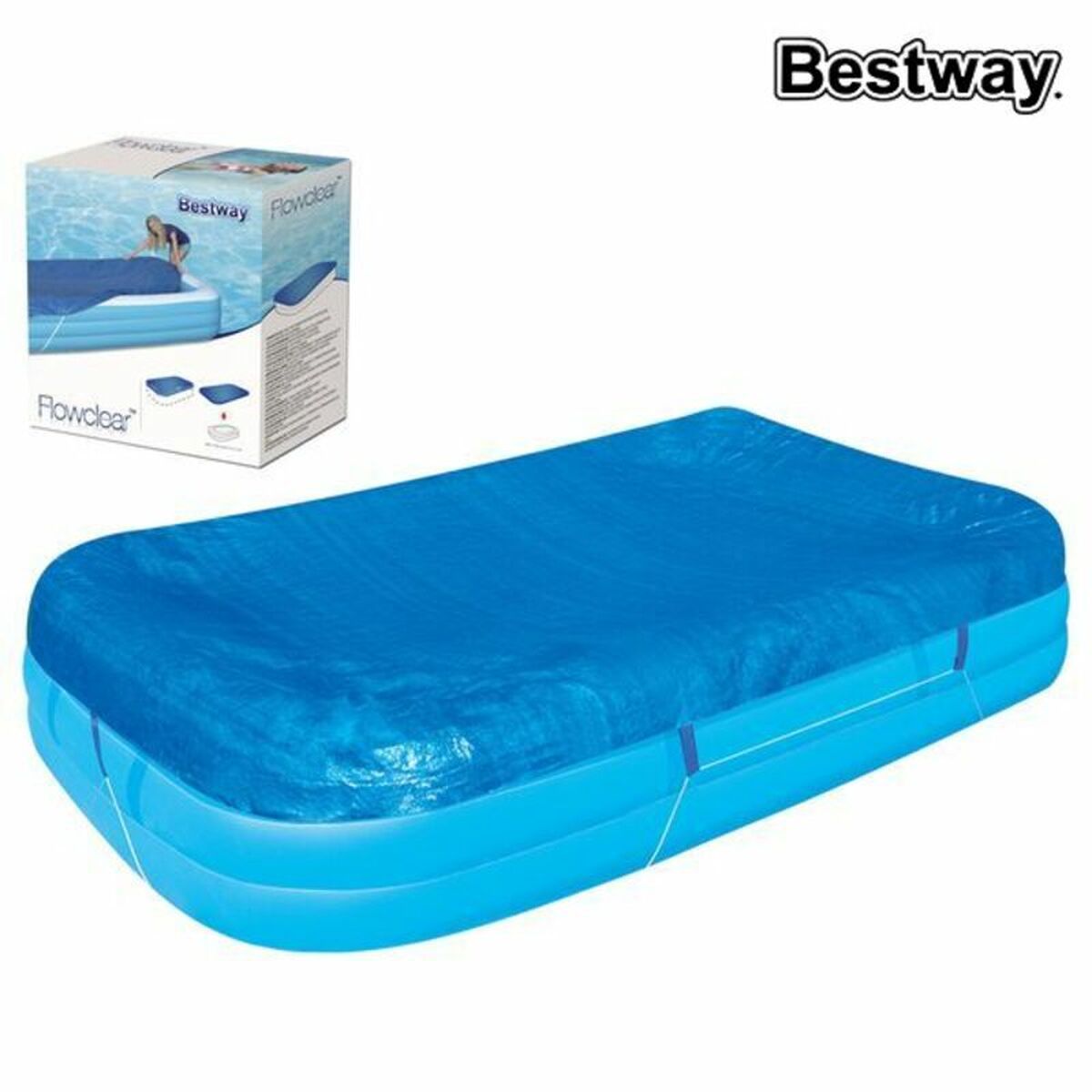 Bestway Swimming Pool Cover Bestway Blue 305 X 183 Cm