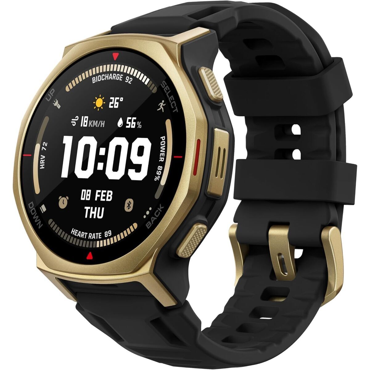 Amazfit Smartwatch Amazfit W2548Gl1N Black Golden Ø 44 Mm