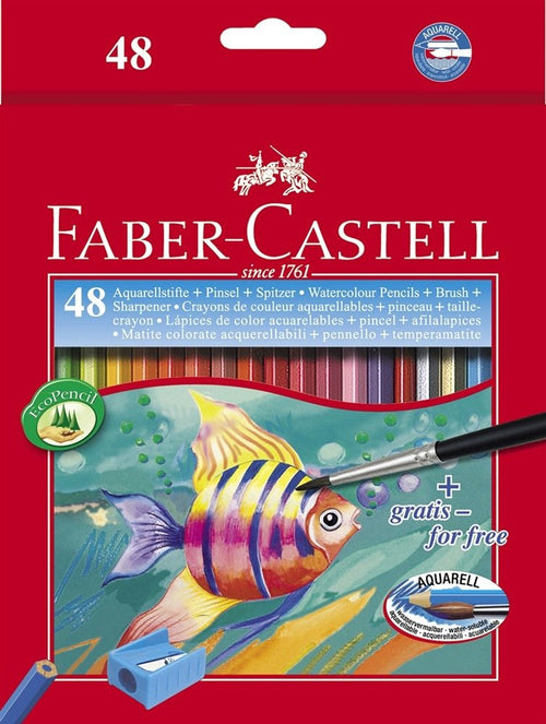 Faber Castell Pencils Colours Acuarelables Classic C/Sacapuntas Case 48U- — image 1