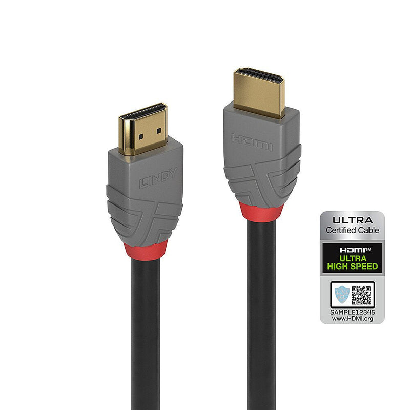 Lindy HDMI Cable Ultra High Speed 1M, Anthra Line