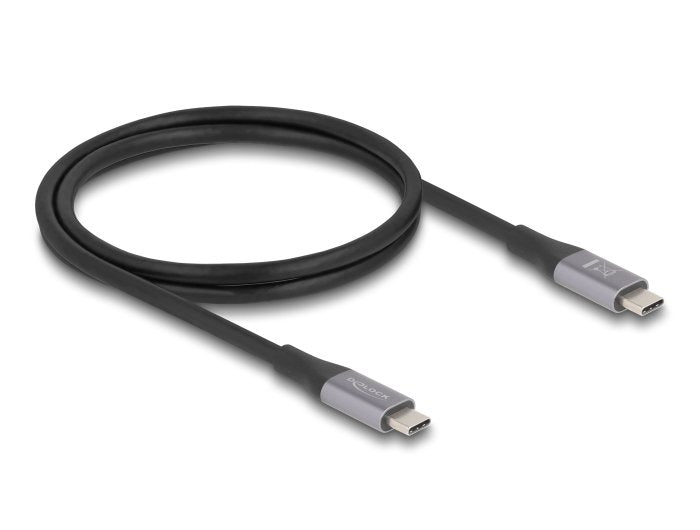 Delock Cable 81191 USB USB4 Gen 2X2 1M USB C Black Grey